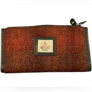 Harris Tweed Hand Woven Tweed Leather Wallet Organizer